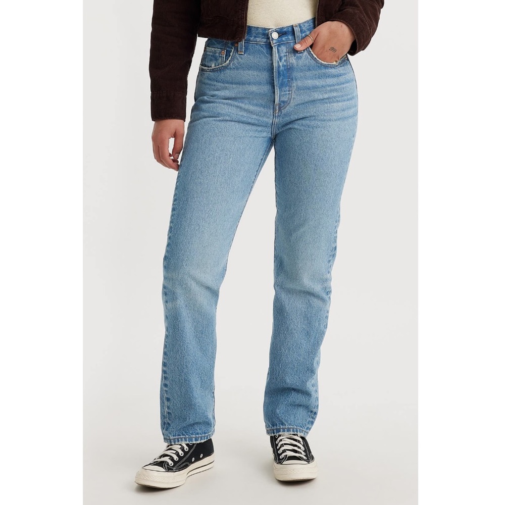 Levi's 501 High Waist Straight Leg 100% Cotton Denim Blue Jeans - Sz 28x30, NWT